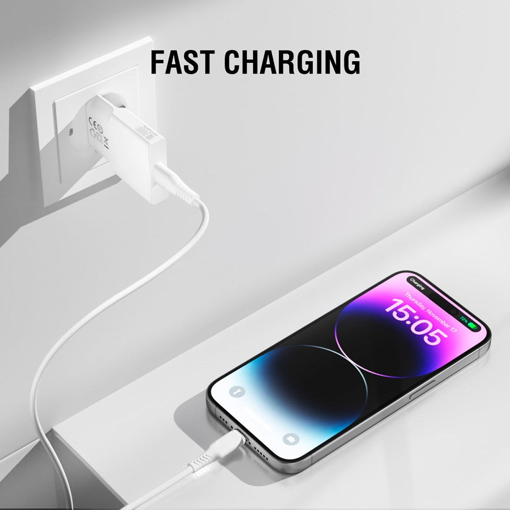 4Smarts PD Slim Wall Charger GaN 30W w. USB-C - White