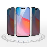 iPhone 16 4smarts Second Glass Privacy Screen Protector w. Mounting Frame - Case Friendly - Transparent