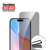 iPhone 16 4smarts Second Glass Privacy Screen Protector w. Mounting Frame - Case Friendly - Transparent