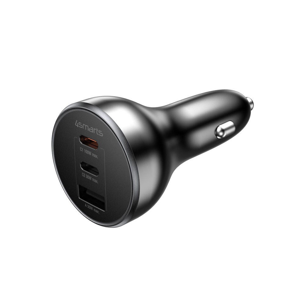 4smarts VoltRoad Ultimate 160W Car Charger with 2 x USB-C 1 x USB-A - Black