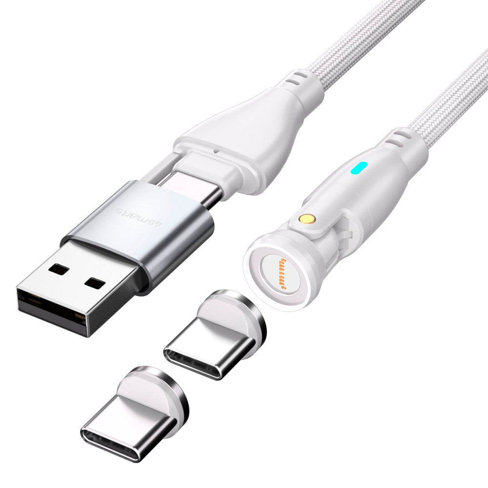 4smarts GravityCord Magnetic Cable with USB-C/A - 100W - 1.8m - White