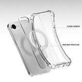 iPhone 16e 4smarts Ibiza Hybrid Case - MagSafe Compatible - Transparent