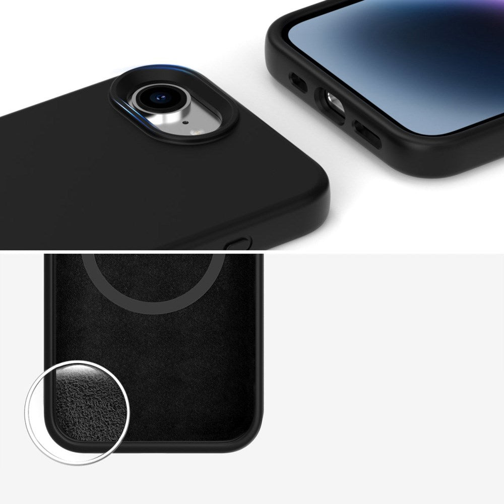 iPhone 16e 4smarts Silicone Case - MagSafe Compatible - Black
