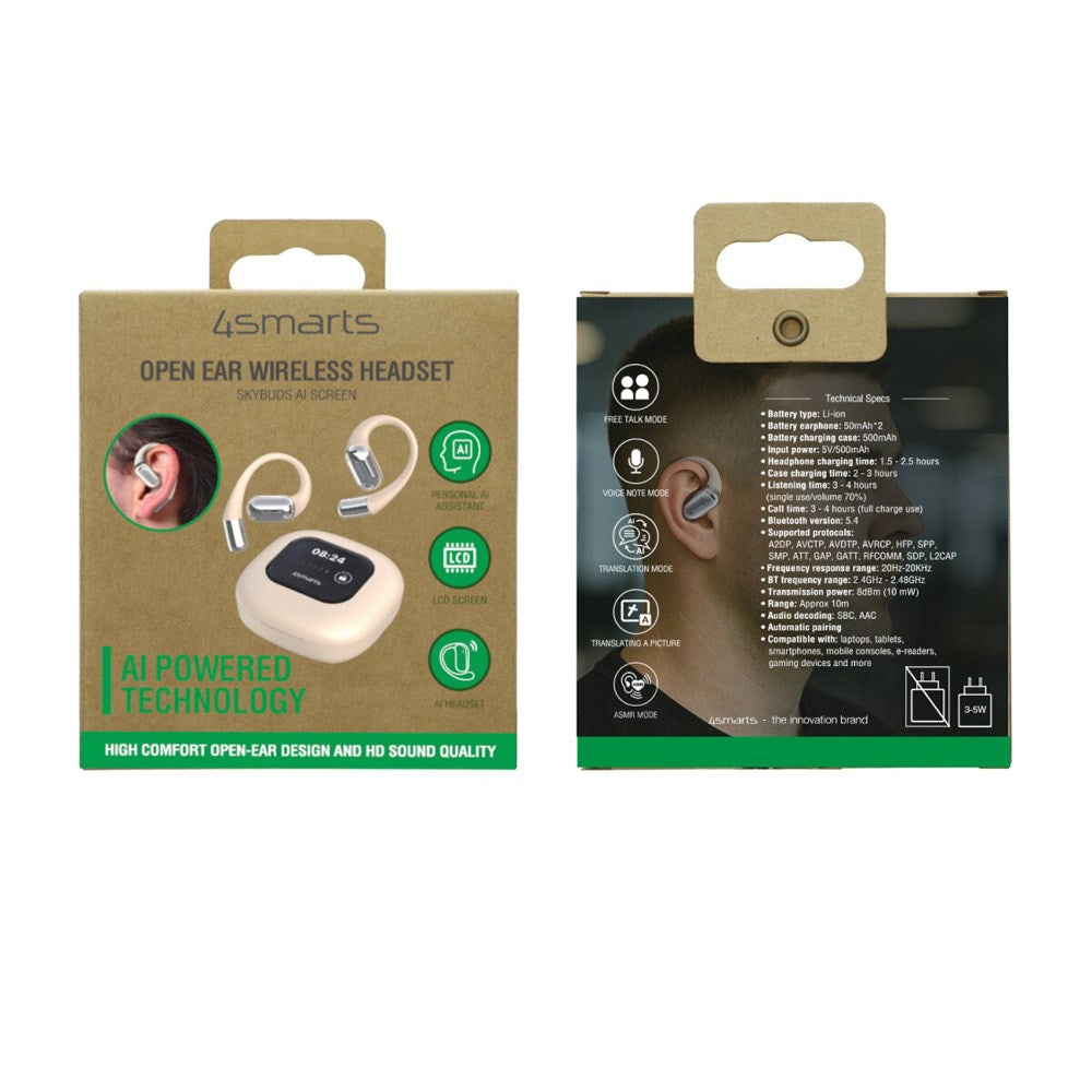 4Smarts Open-Ear True Wireless SkyBuds Headset - Beige