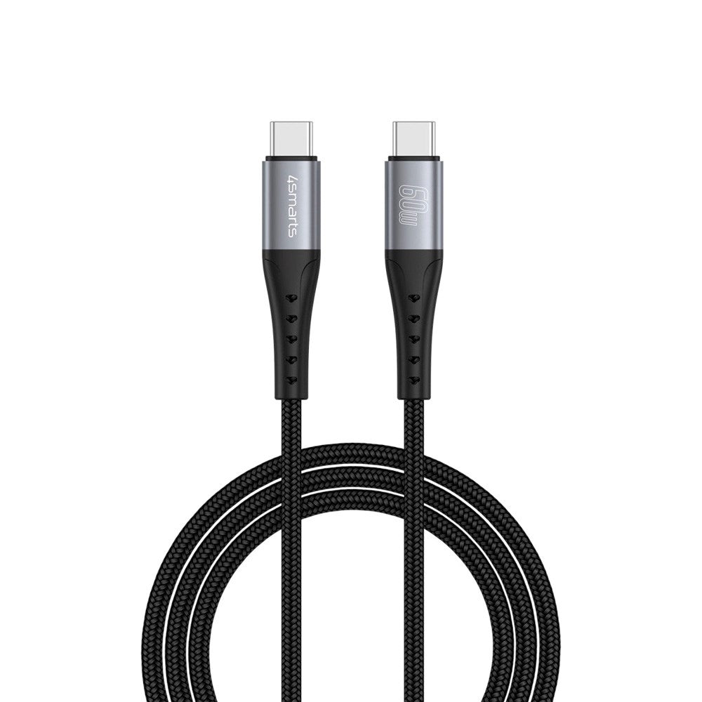 4smarts PrimeCord USB-C to USB-C Cable 60W - 1.5 m - Black