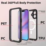 iPhone 17 4Smarts Waterproof 360 Case - MagSafe Compatible - Transparent / Black