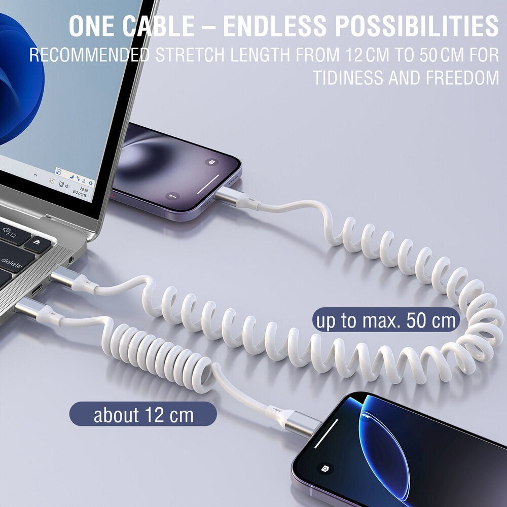 4smarts 240W USB-C to USB-C Cable - 50cm - White
