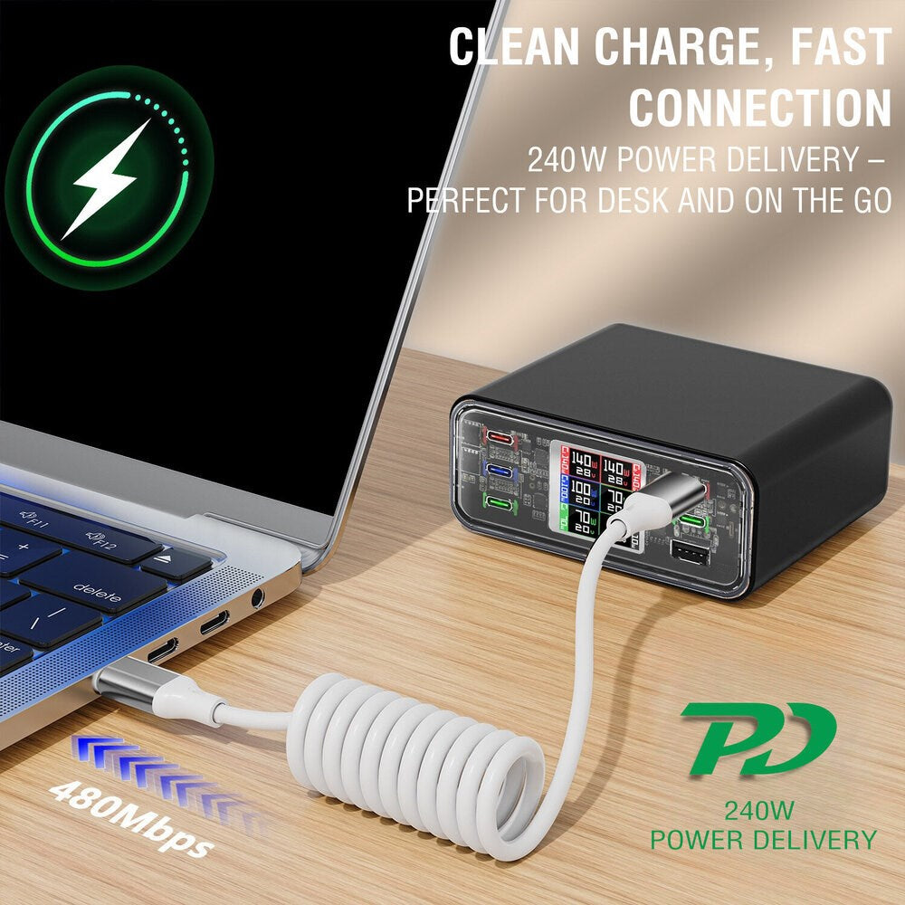 4smarts 240W USB-C to USB-C Cable - 50cm - White