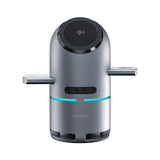 4smarts ChargeBot Sound 3-in-1 Wireless Charger with Bluetooth Speaker - Smartphone / Smartwatch / AirPods - MagSafe / Qi2 Compatible - Grey