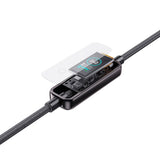 4smarts ScreenCord 240W USB-C to USB-C Cable with Built-in Display - 1.2m - Black