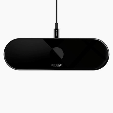 VONMÄHLEN Aura Home 3-in-1 Wireless Charger for Smartphone, Apple Watch & AirPods 15W - MagSafe Compatible - Black