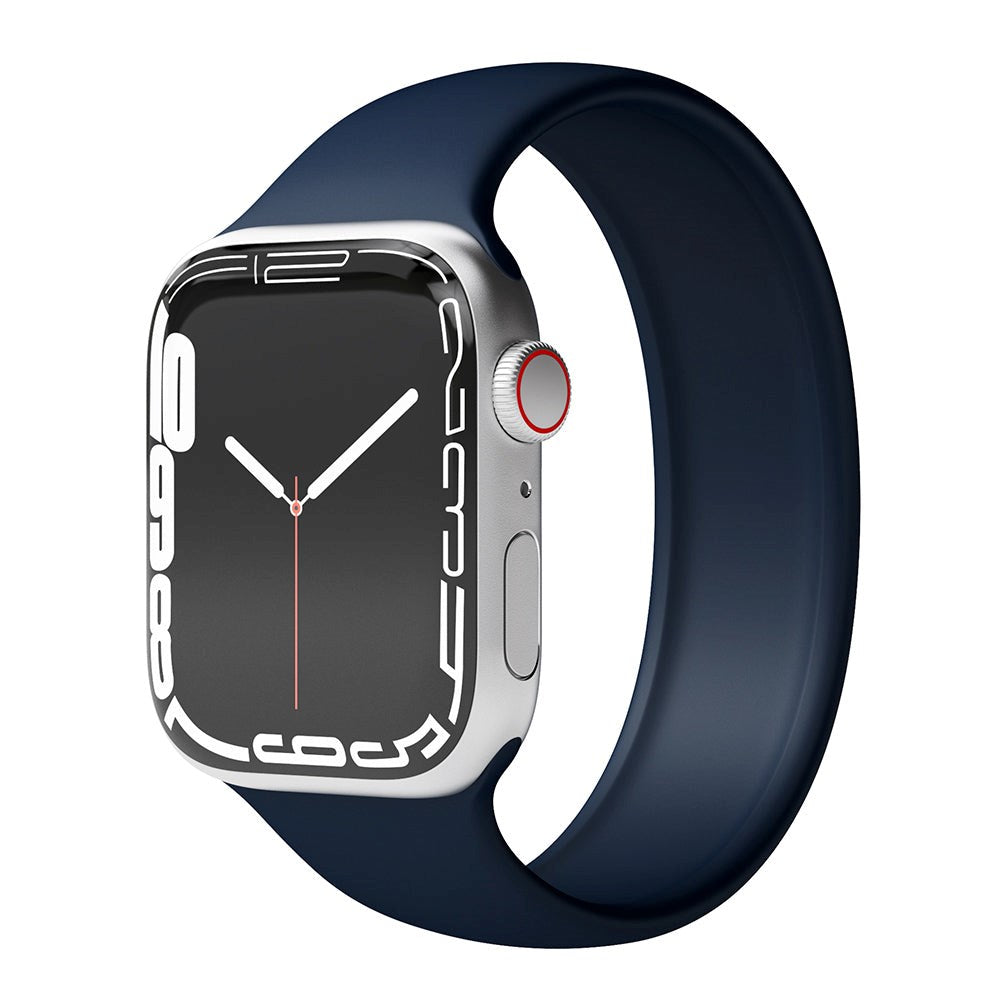 Vonmählen Apple Watch (42/44/SE/45/46/49mm) Solo Loop Band Small Silicone Strap - Dark Blue