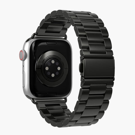 Apple Watch (42/44/45/SE/49mm) Vonmählen Link Bracelet Stainless Steel Strap - Black