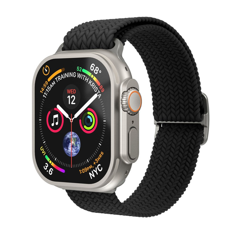 Vonmählen Apple Watch (38/40/SE/41/42mm) Woven Loop Nylon Watch Strap - Black