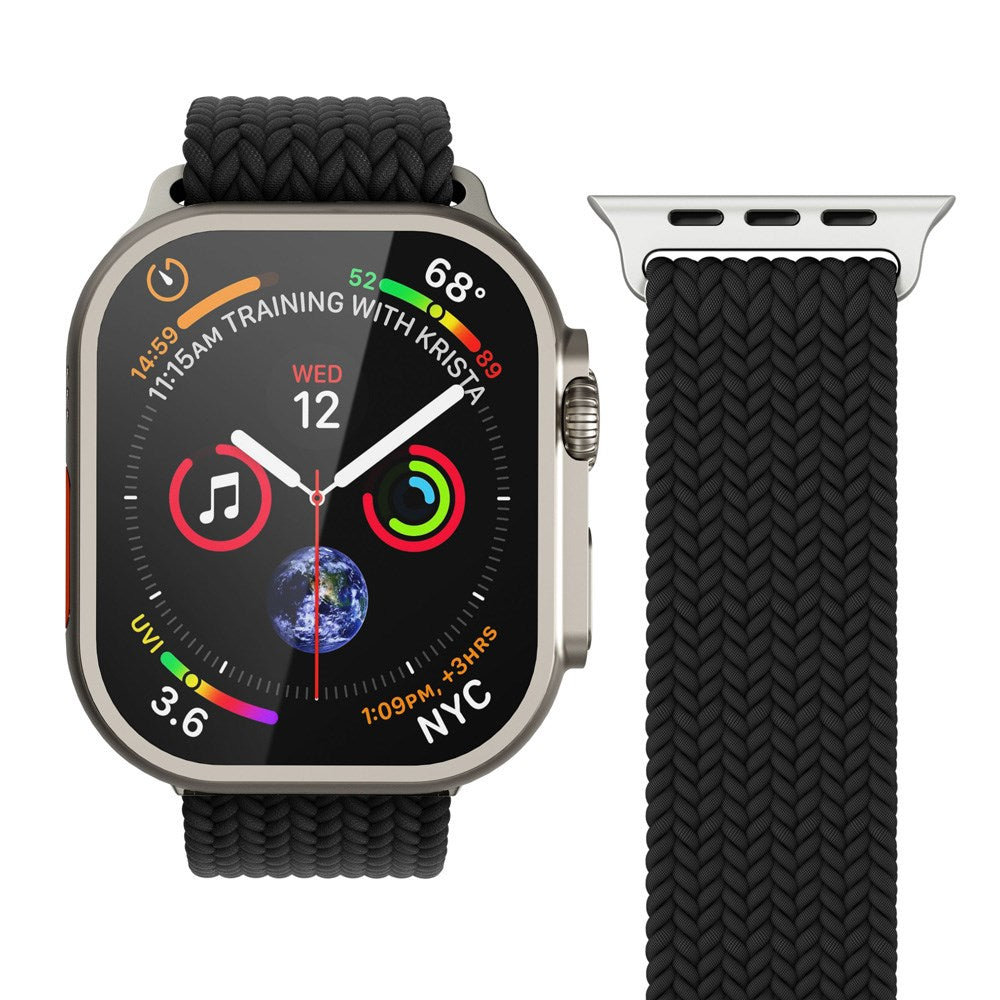 Vonmählen Apple Watch (38/40/SE/41/42mm) Woven Loop Nylon Watch Strap - Black