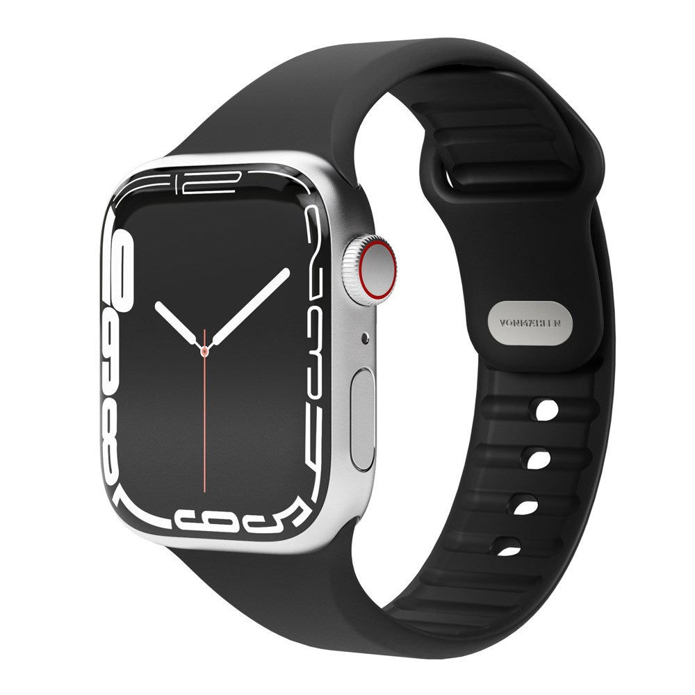 Vonmählen Apple Watch (42/44/SE/45/46/49mm) Classic Band 2 Recycled Silicone Strap - Black