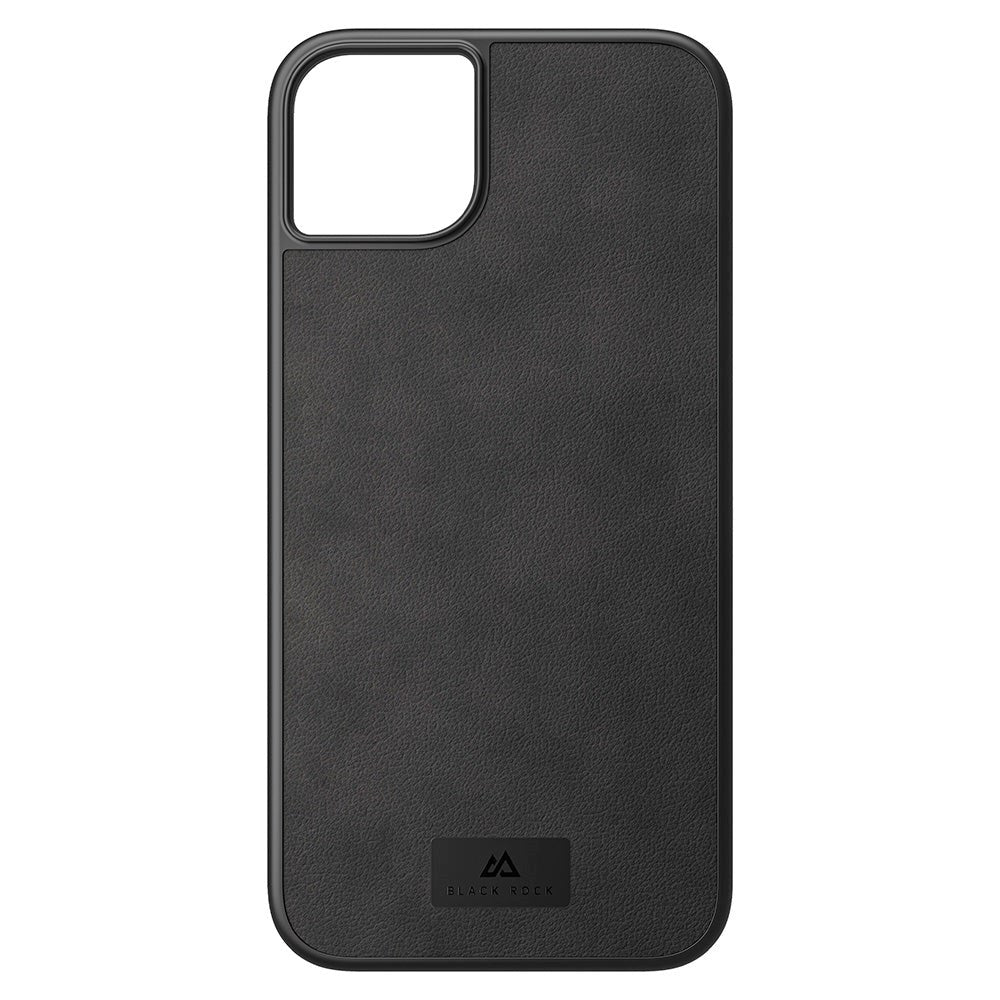 iPhone 14 Pro Black Rock Genuine Leather Case - Black