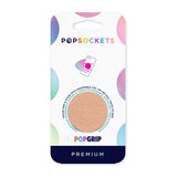 POPSOCKETS Pebbled Vegan Leather Rose Gold Premium Holder and Stand