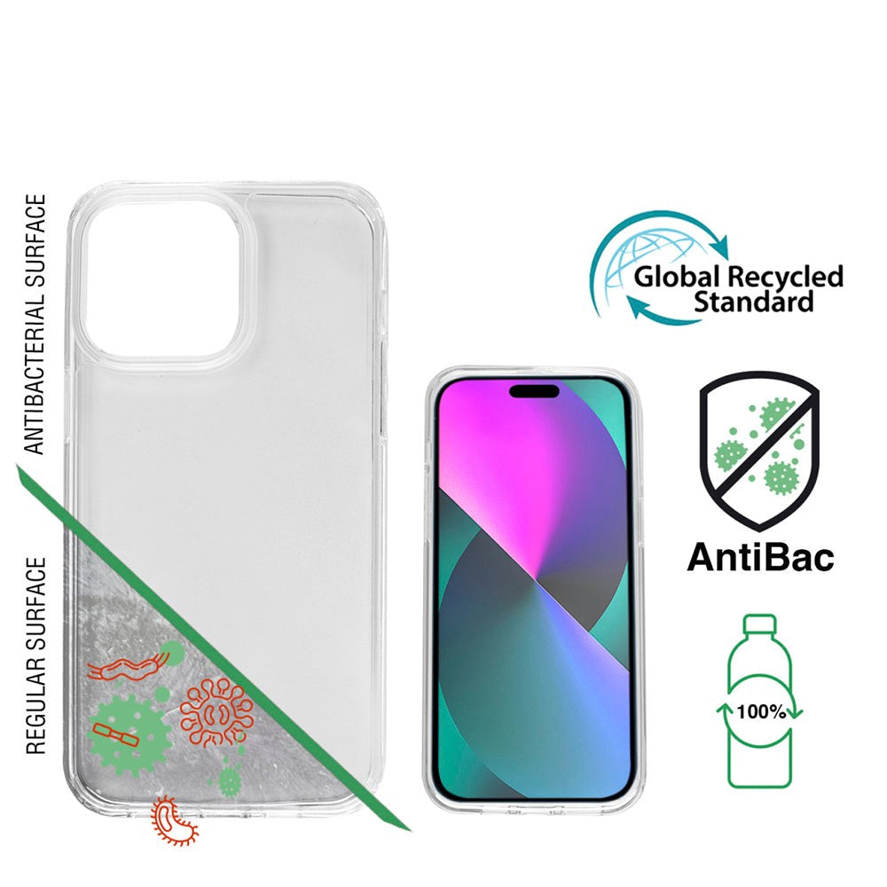 iPhone 14 Pro 4Smarts AntiBac Eco Case - 100% Recycled Plastic - Transparent