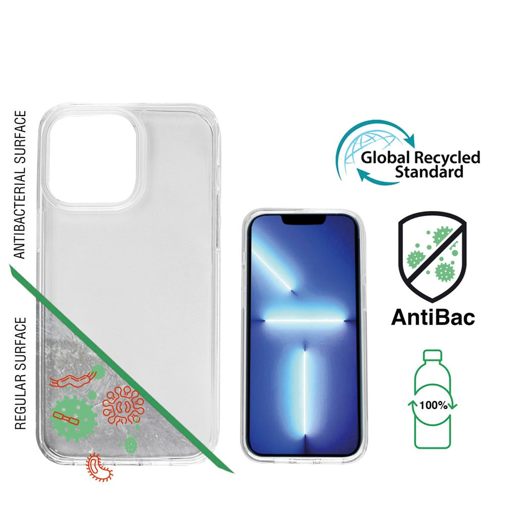 iPhone 14 4Smarts AntiBac Eco Case - 100% Recycled Plastic - Transparent