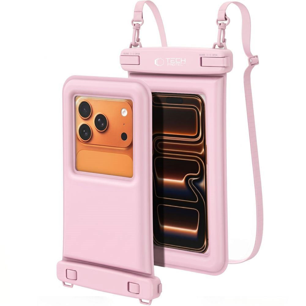 Tech-Protect Floating Waterproof Case - Max.: 185 x 110mm - Pink
