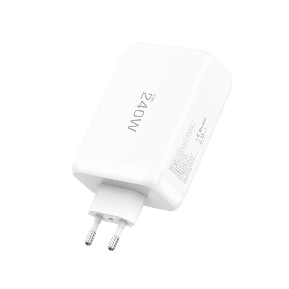 Tech-Protect 240W Wall Charger w. 3x USB-C & 1x USB-A - White