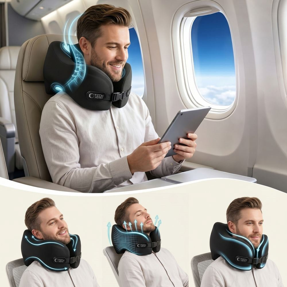 Tech-Protect ComfortRest Travel Neck Pillow - Black