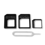 4smarts SIM Adapter Set - 3 pcs - Black