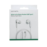 4smarts Melody Digital Basic Headphones with USB-C Cable - White