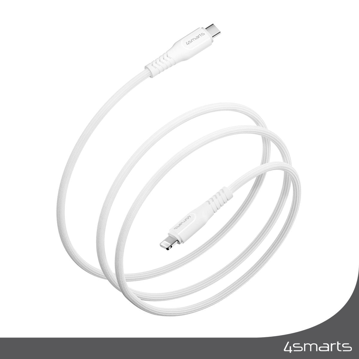 4smarts RapidCord 30W USB-C to Lightning Cable 150 cm. - White