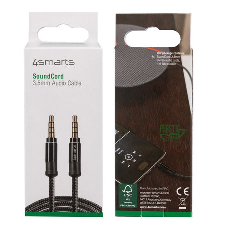 4smarts SoundCord 3.5mm Mini Jack Cable – 1m – Black