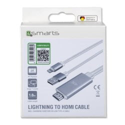 4smarts Lightning to 4K HDMI Cable 1.8 w. - White