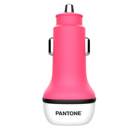 Pantone Car charger PD 20W with USB-C & USB-A - Pink