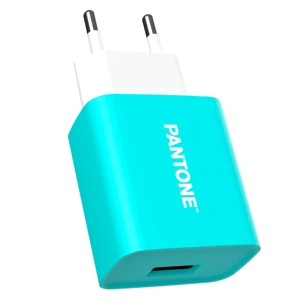 Pantone Wall Charger 10W w. USB-A - Turquoise