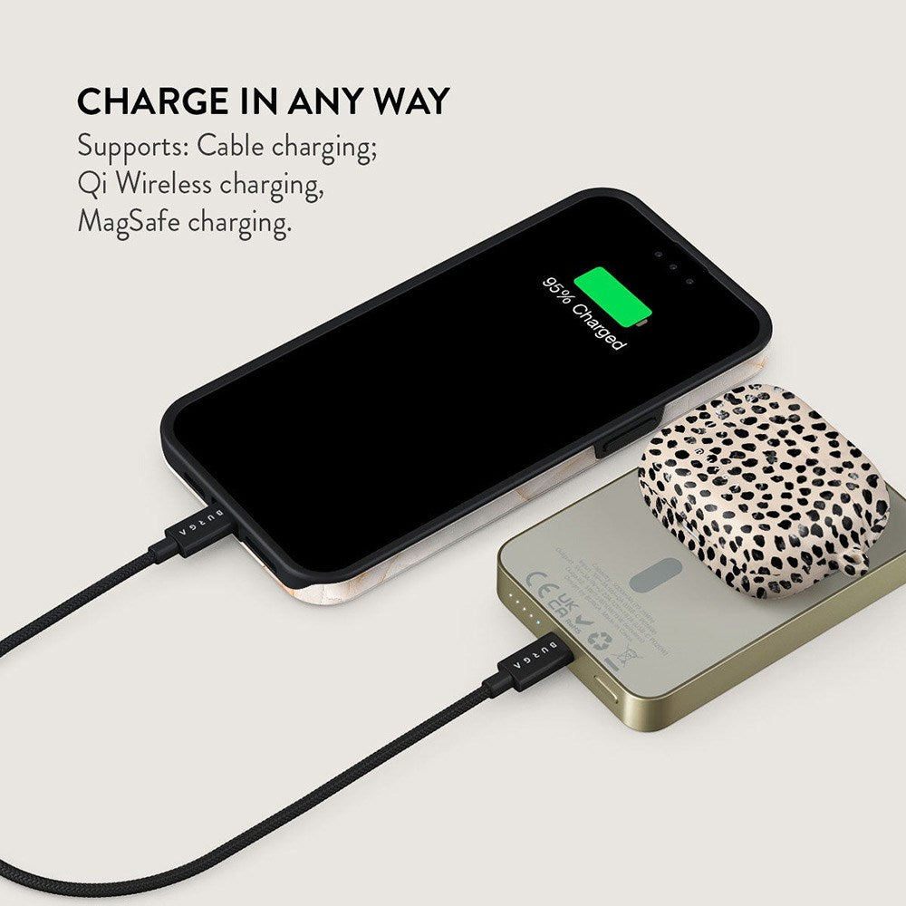 Burga 20W MagSafe Power Bank with Wireless Charging & USB-C Port - Almond Latte