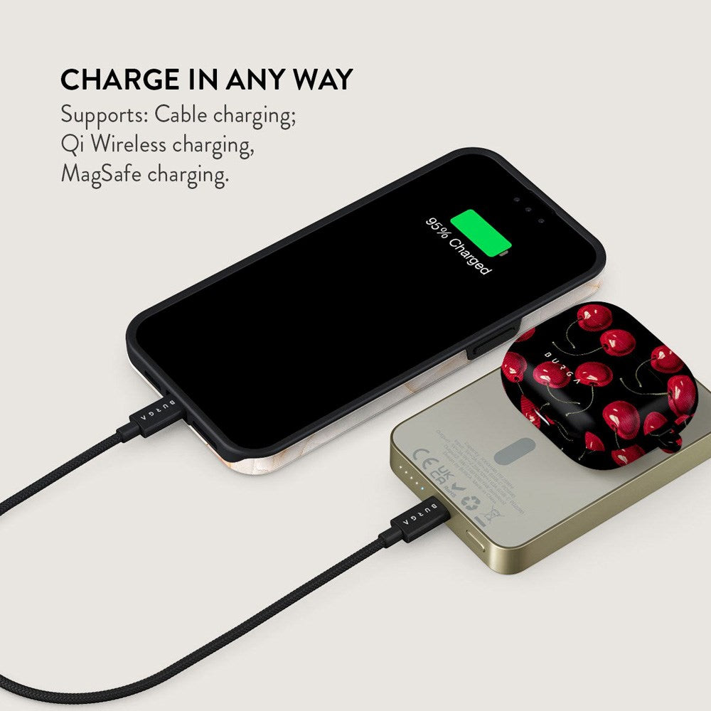 Burga 20W MagSafe Power Bank with Wireless Charging & USB-C Port - Cherrybomb