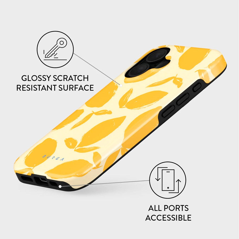 Burga iPhone 16 Tough Fashion Case - Lemon Tart