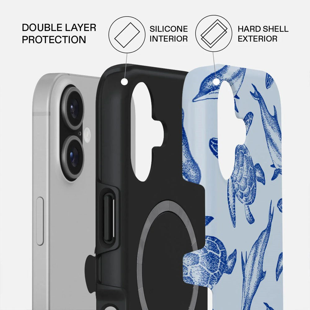 Burga iPhone 17 Tough Fashion Case - MagSafe Compatible - Aquatic Dance