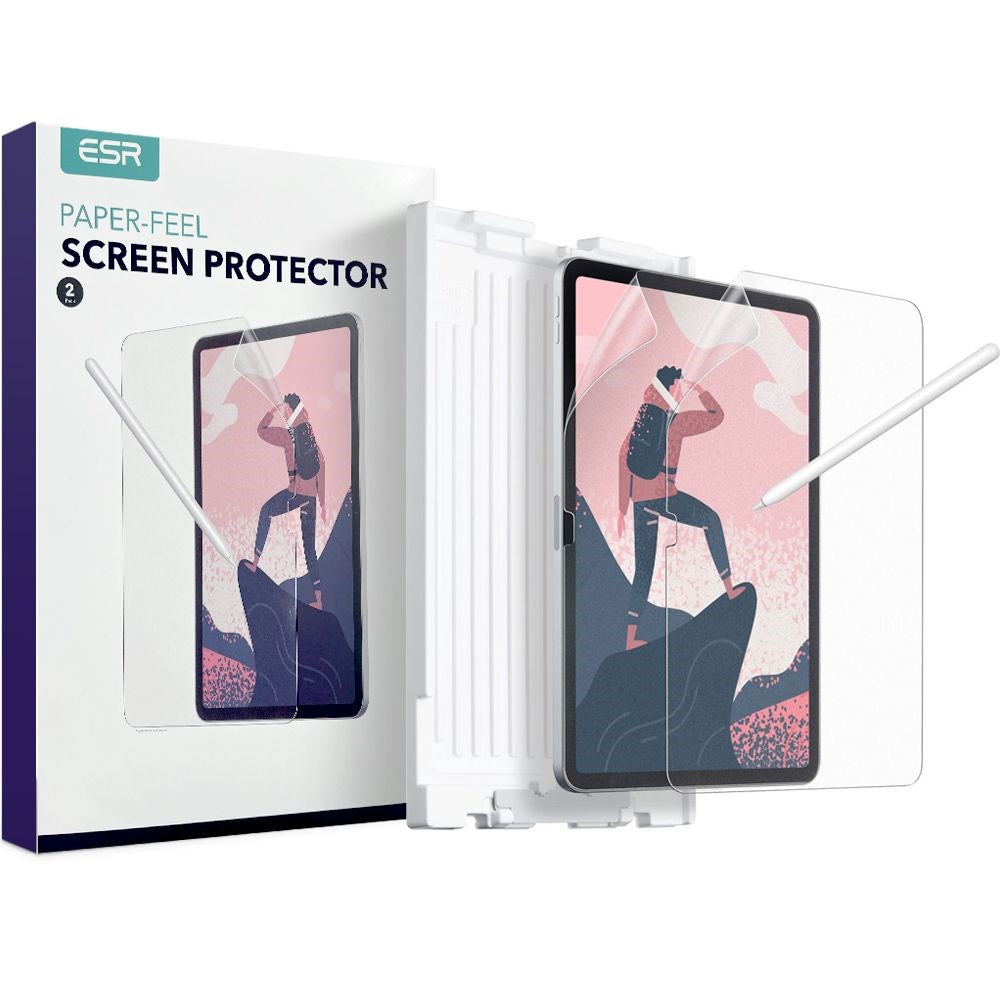 iPad 10.9" (2024/2022) ESR Paper Feel Plastic Screen Protector - 2-Pack - Matte Transparent