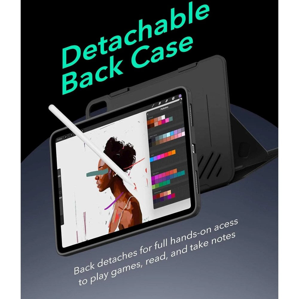 ESR iPad Air 11" (2025 / 2024) / Air 10.9" (2022 / 2020) Shift Flip Case with Removable Back Case - Black