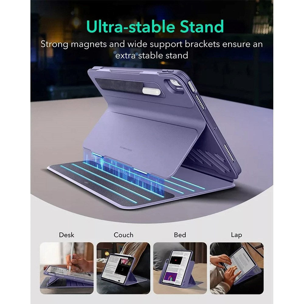 ESR iPad Air 13" (2025 / 2024) Shift Flip Case with Removable Back Case - Purple