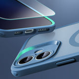 iPhone 16 ESR Classic Pro Set HaloLock with Back Case & Screen Protector Glass – MagSafe Compatible – Matte Blue
