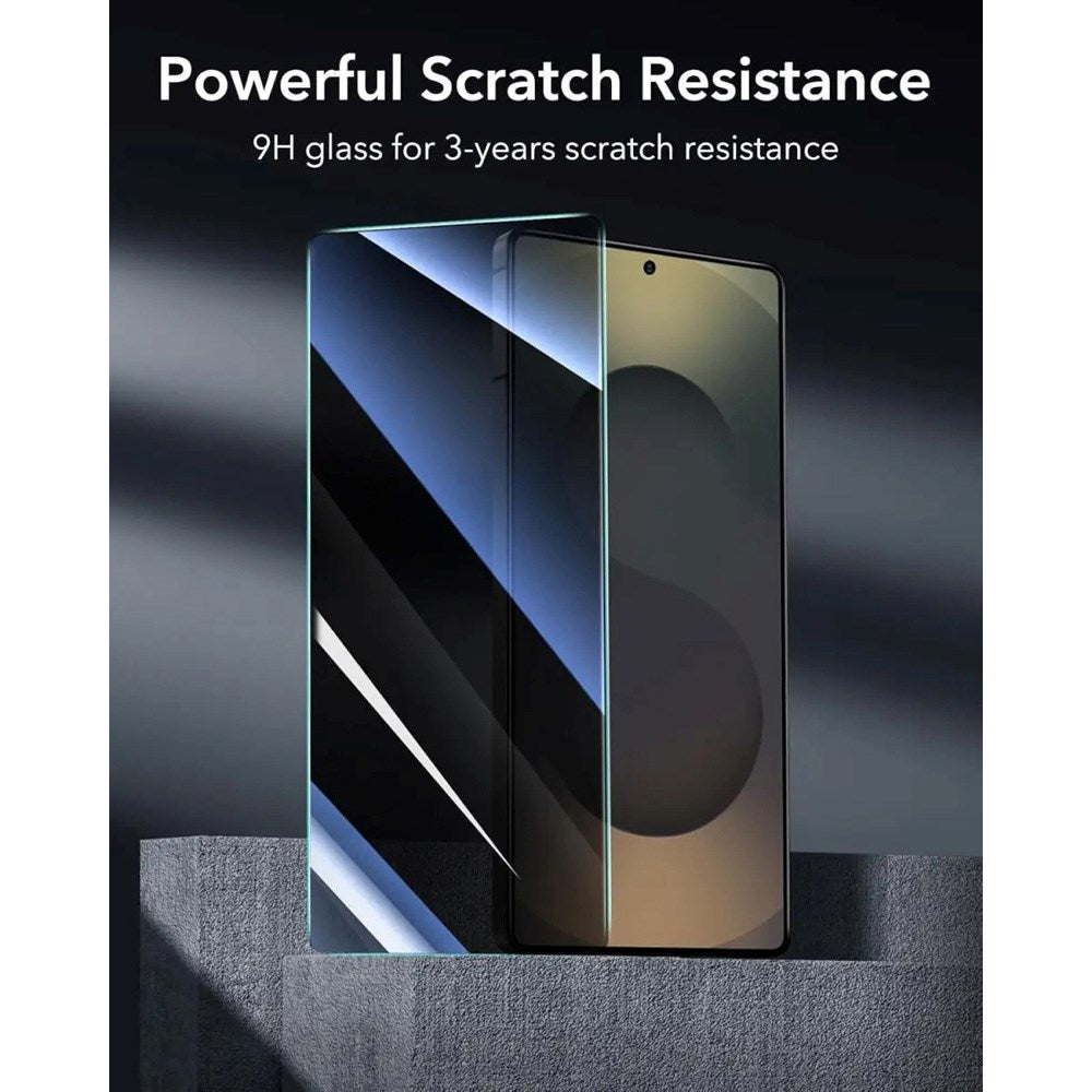 Samsung Galaxy S25 Ultra ESR Privacy Screen Protection Tempered Glass with Mounting Box - Transparent