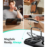 ESR iPhone 16 Classic Hybrid Case with Kickstand - MagSafe Compatible - Transparent / Black