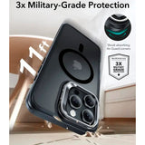 ESR iPhone 16 Pro Max Classic Hybrid Case with Kickstand - MagSafe Compatible - Matte Black