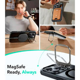 ESR iPhone 16 Pro Max Classic Hybrid Case with Kickstand - MagSafe Compatible - Transparent / Black