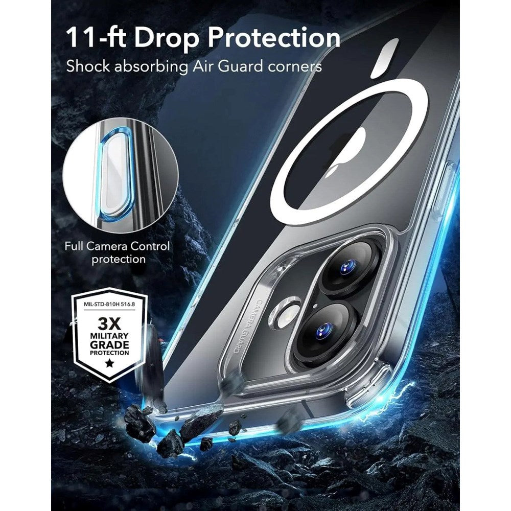 ESR iPhone 16 Classic Hybrid Case with Camera Control Button - MagSafe Compatible - Transparent