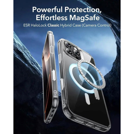 ESR iPhone 16 Pro Max Classic Hybrid Case with Camera Control Button - MagSafe Compatible - Transparent