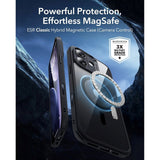ESR iPhone 17 Classic Hybrid Case with Camera Control Button - MagSafe Compatible - Transparent / Black