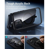 ESR iPhone 17 Classic Hybrid Case with Camera Control Button - MagSafe Compatible - Transparent / Black